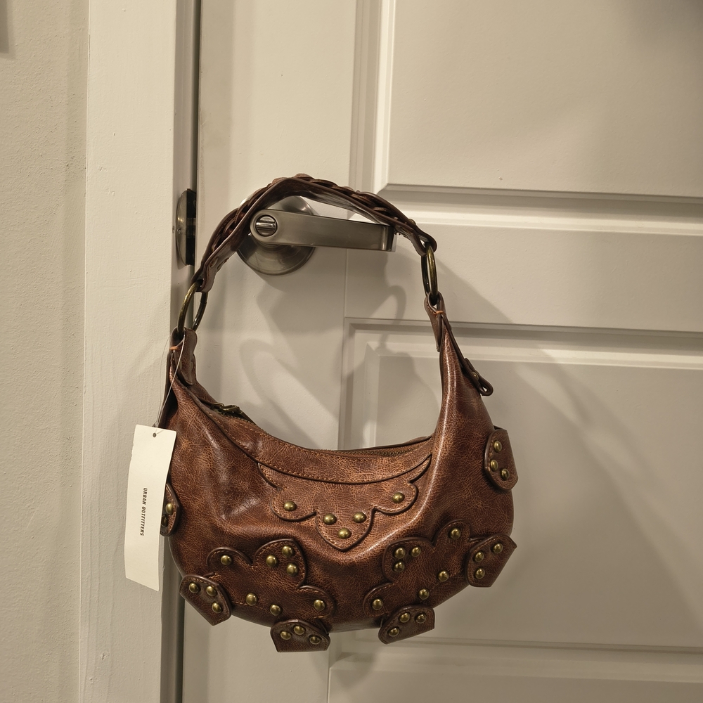 Brown Studded Women's Bag